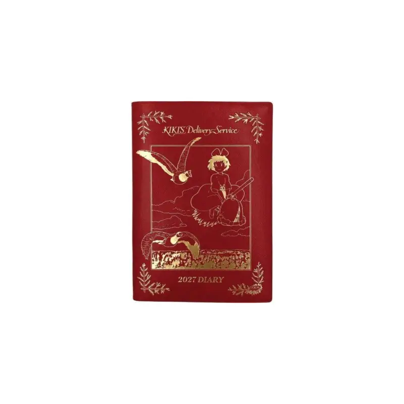 Veilige Betaling Kiki the Little Witch journal Kiki on her broom red gold foil