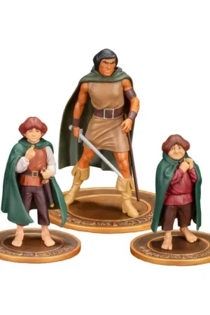 Direct Verzonden The Lord of the Rings Animated Film 3-pack PVC figures: Frodo, Aragorn, and Samwise Figuurtje