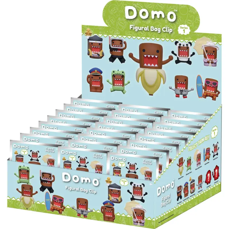 DOMO-KUN - Series 1 - 3D Foam Bag Clip (Display 24 Pcs) Uitverkoop