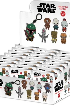 STAR WARS MOST WANTED - Series 1 - 3D Foam Bag Clip (Display 24 Pcs) Finale Uitverkoop