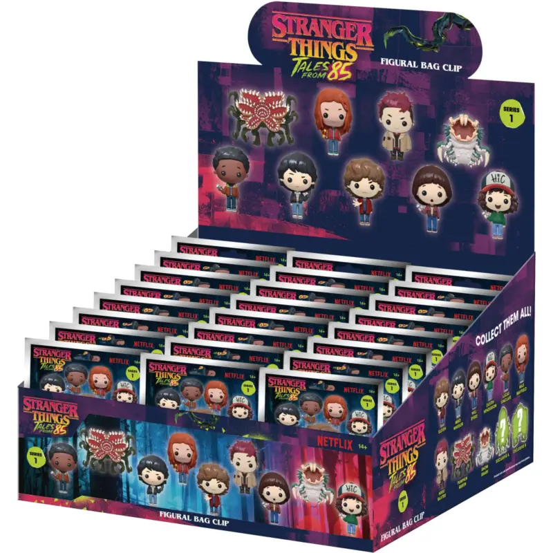 STRANGER THINGS TALES 85 - Series 1 -3D Foam Bag Clip (Display 24 Pcs) Finale Uitverkoop