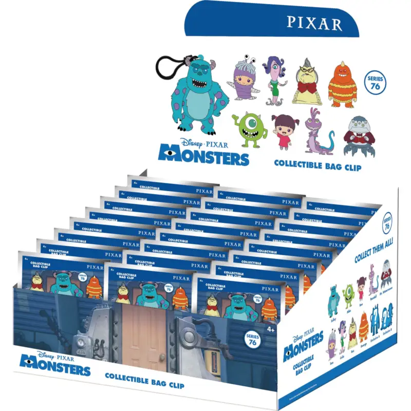 Direct Beschikbaar MONSTERS ET CO. - Series 76 - 3D Foam Bag Clip (Display 24 Pcs)