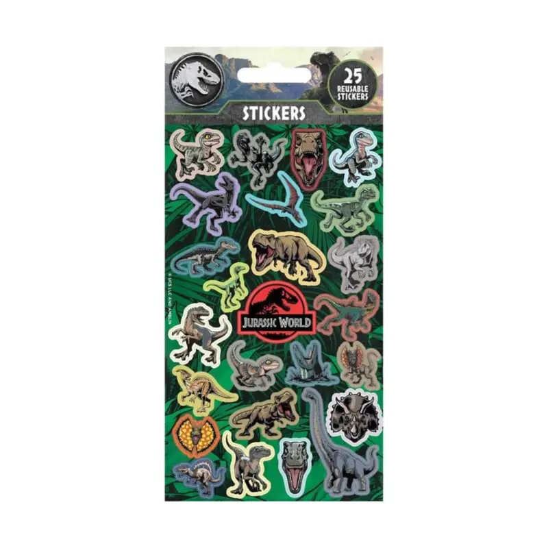 Jurassic World pack of 25 stickers Actieprijs