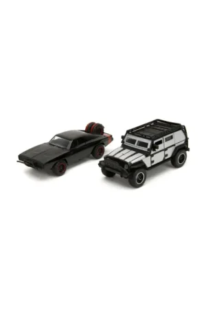 Direct Beschikbaar Jada 34252 twin pack jeep wrangler / dodge charger off-road ff 1/32 Miniatuur