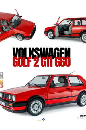 Solido 1812701 volkswagen golf 2 gti g60 mars red 1989 1/18 Miniatuur Bestel Nu