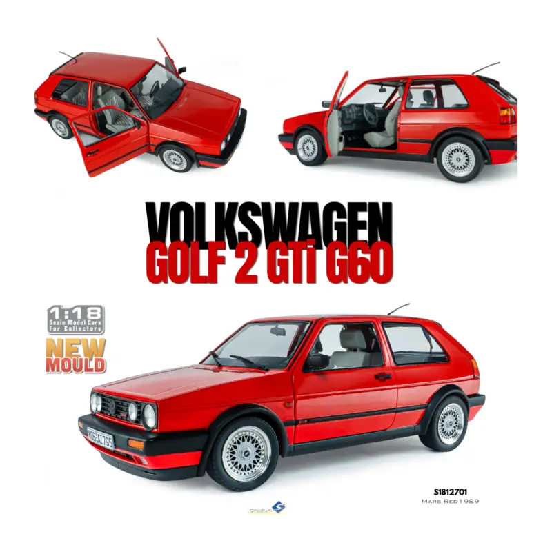 Solido 1812701 volkswagen golf 2 gti g60 mars red 1989 1/18 Miniatuur Bestel Nu