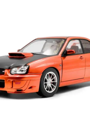 Gereduceerde Prijs Solido 1812304 subaru impreza wrx sti orange metallic 2003 1/18 Miniatuur