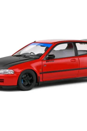 Aanbieding Solido 1810403 honda civic (eg6) spoon version red 1991 1/18 Miniatuur