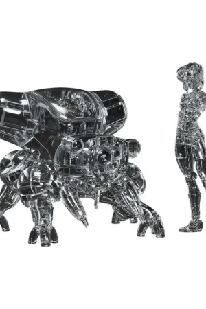 Ghost in the Shell Plastic Model Kit PLAMAX minimum factory Motoko Kusanagi with Fuchikoma: Thermoptic Camouflage Ver. 8cm Tijdelijk Beschikbaar