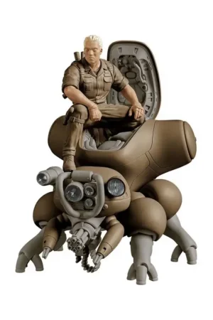 Ghost in the Shell Plastic Model Kit PLAMAX minimum factory Batou with Fuchikoma 8 cm Bestel Nu