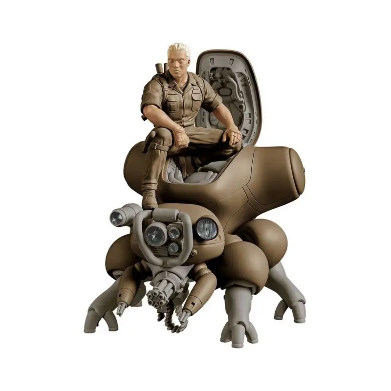 Ghost in the Shell Plastic Model Kit PLAMAX minimum factory Batou with Fuchikoma 8 cm Bestel Nu