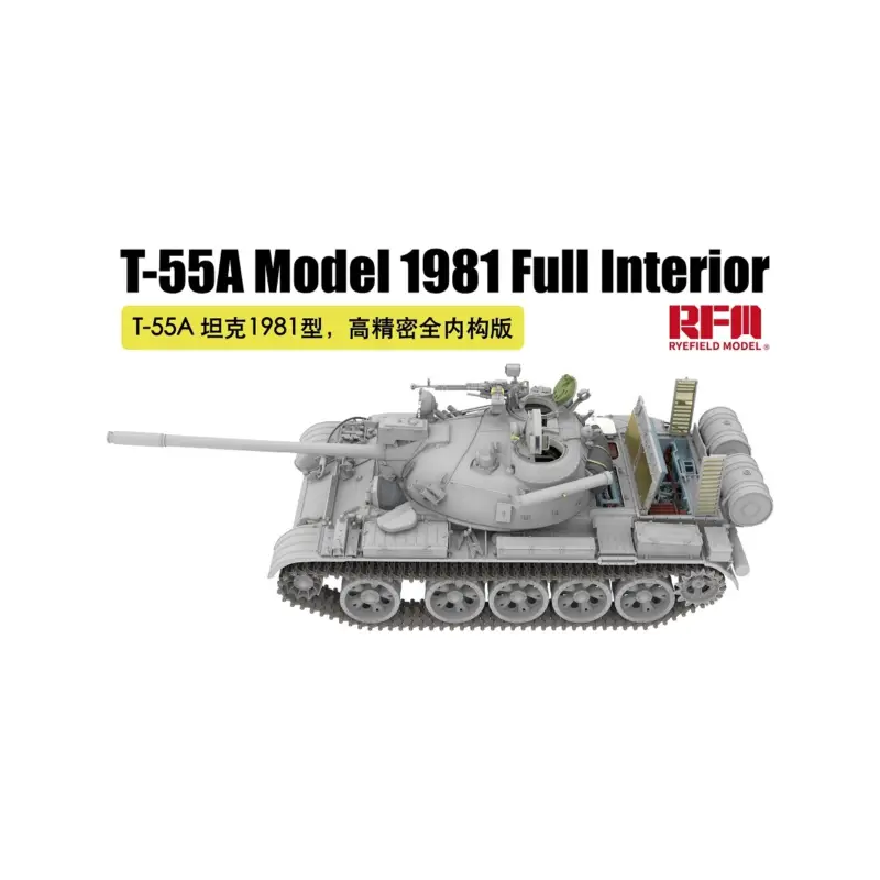 Express Levering T-55a model 1981 full interior Schaalmodel