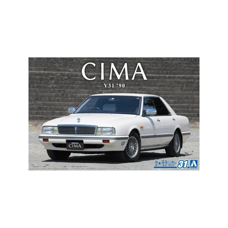 Op = Op Nissan y31 cima type ii limited '90 Schaalmodel