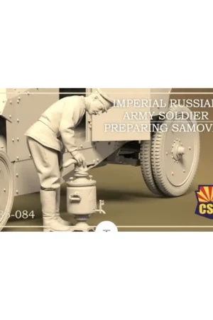 Betaalbaar Imperial russian army soldier preparing samovar Figuren
