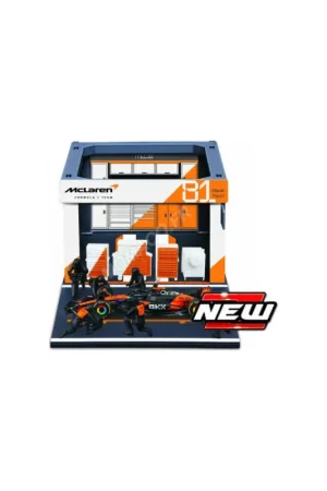 Gratis Retour Pit stop set: mechanic figures with stand and accessories mc laren f1 mcl39 piastri Figuurtje