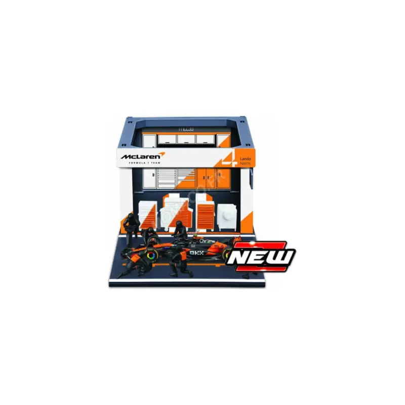 Pit stop set: mechanic figures with stand and accessories mc laren f1 mcl39 norris Figuurtje Koop Online