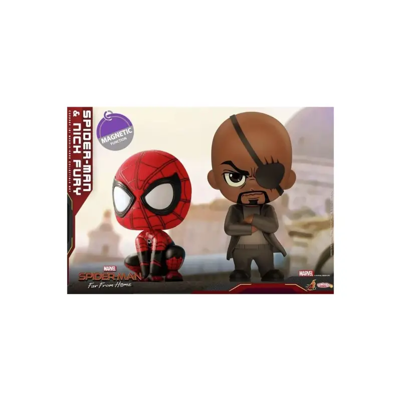 Veilige Betaling SPIDERMAN - Cosbaby - Wave 4 - Spider-Man & Nick Fury Set Figuurtje