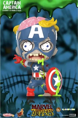 Op = Op MARVEL - Cosbaby - Wave 1 - Captain America Zombie Figuurtje