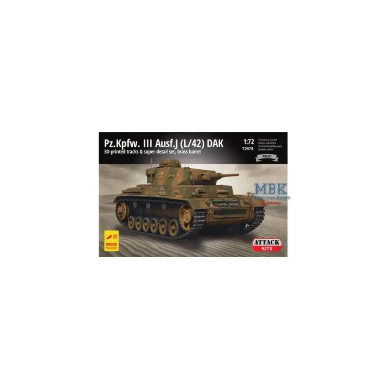Pz.Kpfw. III Ausf. J L/42 DAK super set - Profi Schaalmodel Tijdelijk Beschikbaar