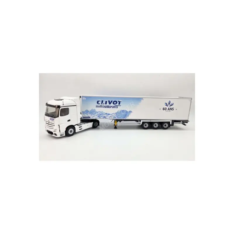 Betrouwbaar Mercedes-benz actros 5 lamberet trailer "60 years clivot transports" Miniatuurr