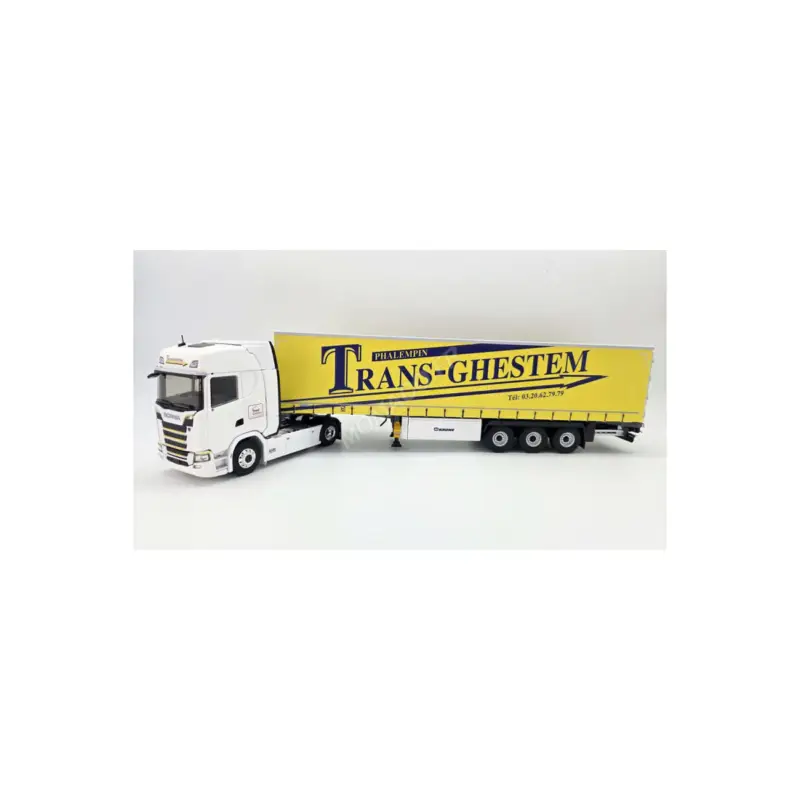 Gereduceerde Prijs Scania s500 tautliner trailer "trans-ghestem" Miniatuurr