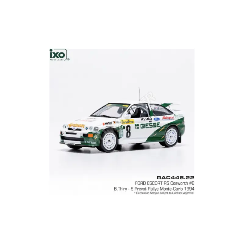 Ford escort rs cosworth 8 thiry/prevot rallye wm monte-carlo 1994 Miniatuur Merkproduct