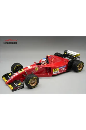 Ferrari 412t2 with rain tires 27 jean alesi japanese grand prix 1995 with figurine Miniatuur Meest Verkocht
