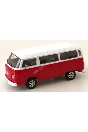 Nu Kopen Volkswagen bus t2b with fuchs wheels 1972 red/white Miniatuur