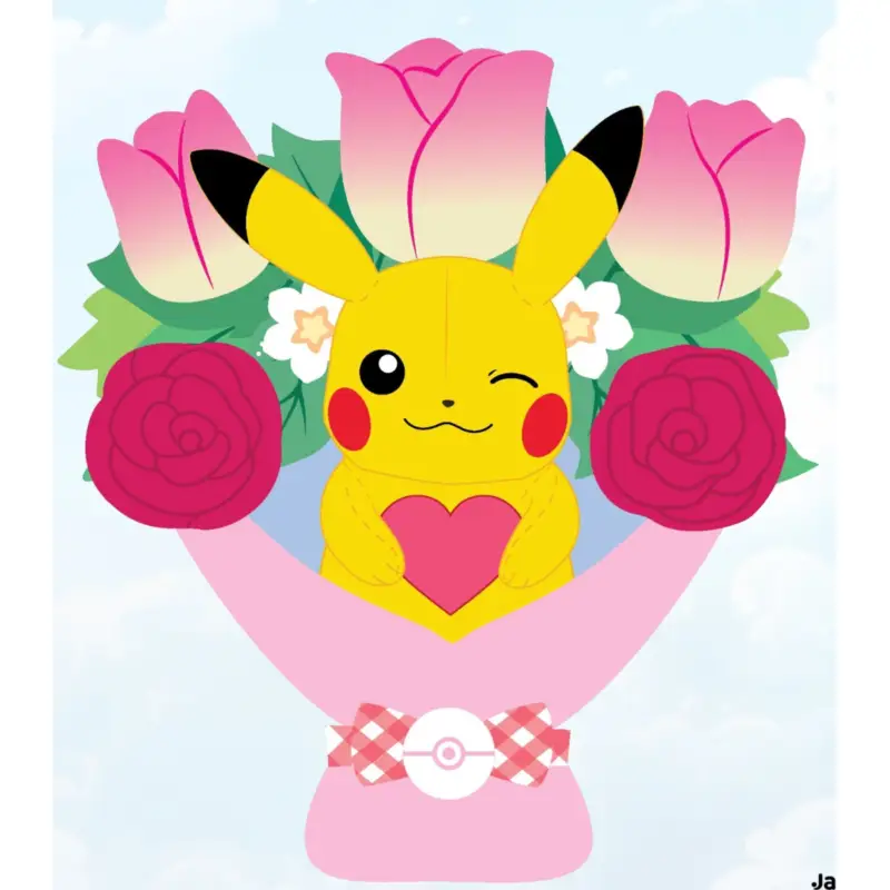 POKEMON - Valentires Bouquet with Pikachu - 26cm Nieuw
