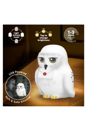 HARRY POTTER - Hedwig - Rechargeable 'SquishyGlo' Decorative Lamp Direct Verzonden