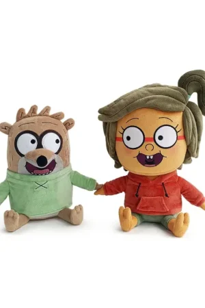 Lage Kosten Regular Show pack 2 Valentine's Rigby & Eileen soft toys 22 cm