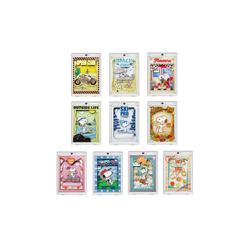 Snoopy Puremind Wooden Mini Art Snoopy Magnetic Case Blind Box Asst 10pcs Lage Kosten