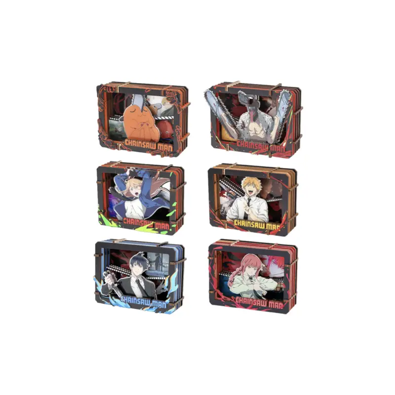 Chainsaw Man Puremind Wooden Gallery S Blind Box Asst 6pcs Uitverkoop