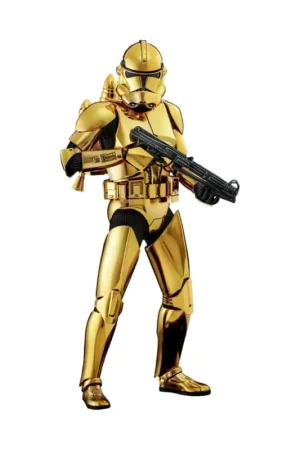 Korting Star Wars action figure 1/6 Clone Trooper (Gold Chrome Version) Exclusive 30 cm Figuurtje