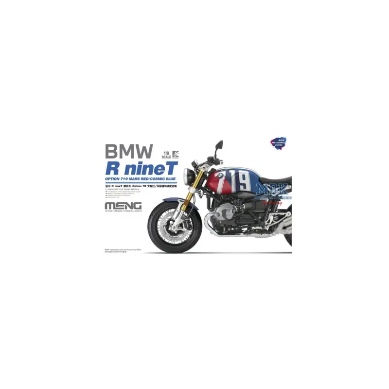 BMW R nineT Red/Blue (PRE-COLORED EDITION) 1:9 Schaalmodel Favoriet