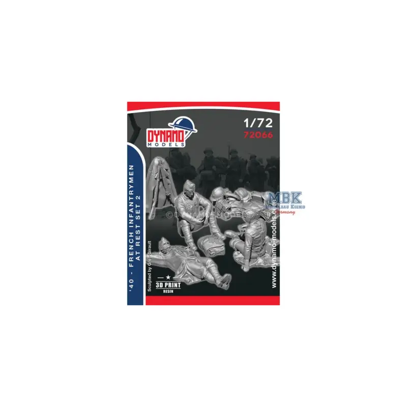 1940 French Infantrymen at Rest Set 2 Figuren Laatste Versie