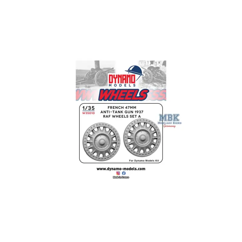 Uitverkoop Wheels Type RAF Version A for French 47mm AT gun