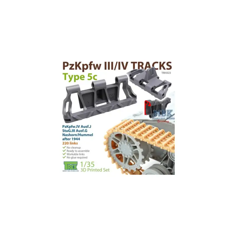 PzKpfw.III/ IV Tracks Type 5c (1:35) Shop Nu