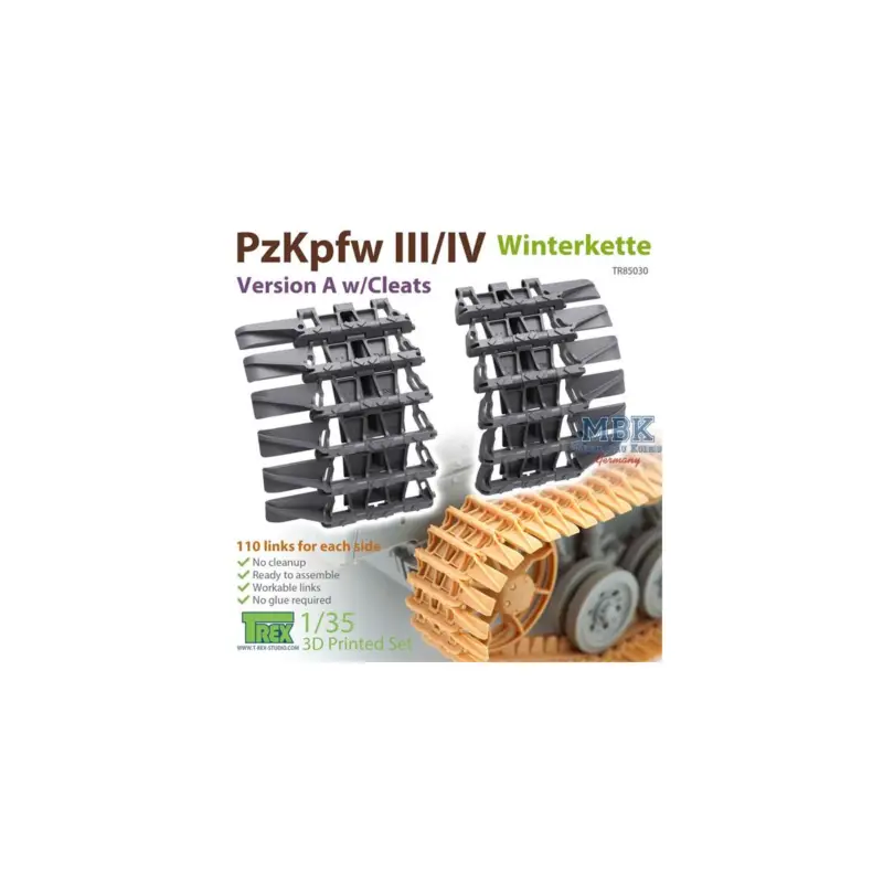 PzKpfw.III / IV Winterkette Version A w / cleats Populair