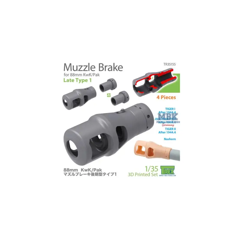 Lage Kosten Muzzle Brake for 88mm KwK/Pak Late Type 1