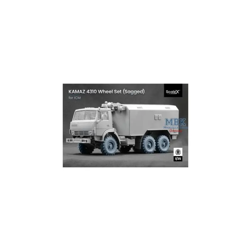 Must-Have Kamaz 4310 Sagged wheel set - 1/35 (ICM)