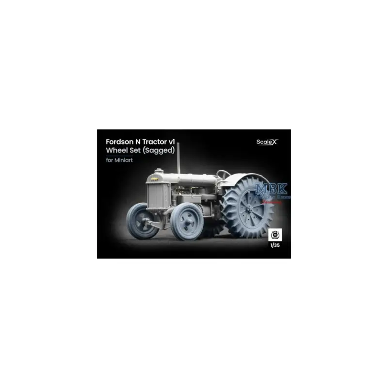Flitsaanbieding Fordson N Tractor v1 Sagged wheel set - 1/35