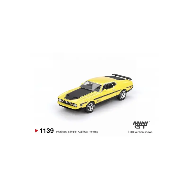 Ford mustang mach 1 1971 yellow “grabber yellow” (lhd) Miniatuur Nu Kopen
