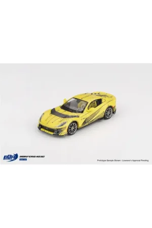 Snelle Levering Ferrari 812 competizione “tailor made” 2021 yellow Miniatuur