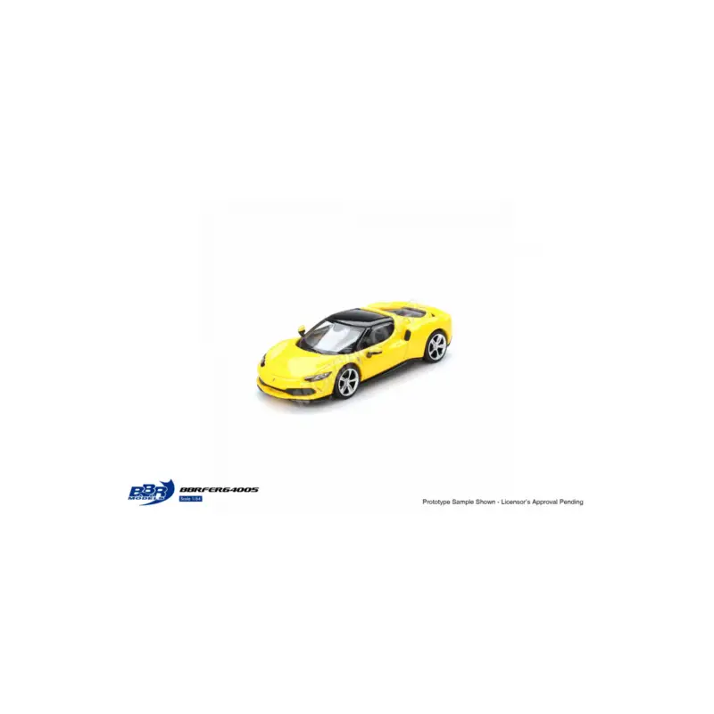 Ferrari 296 gtb 2024 yellow “giallo modena” Miniatuur Finale Uitverkoop