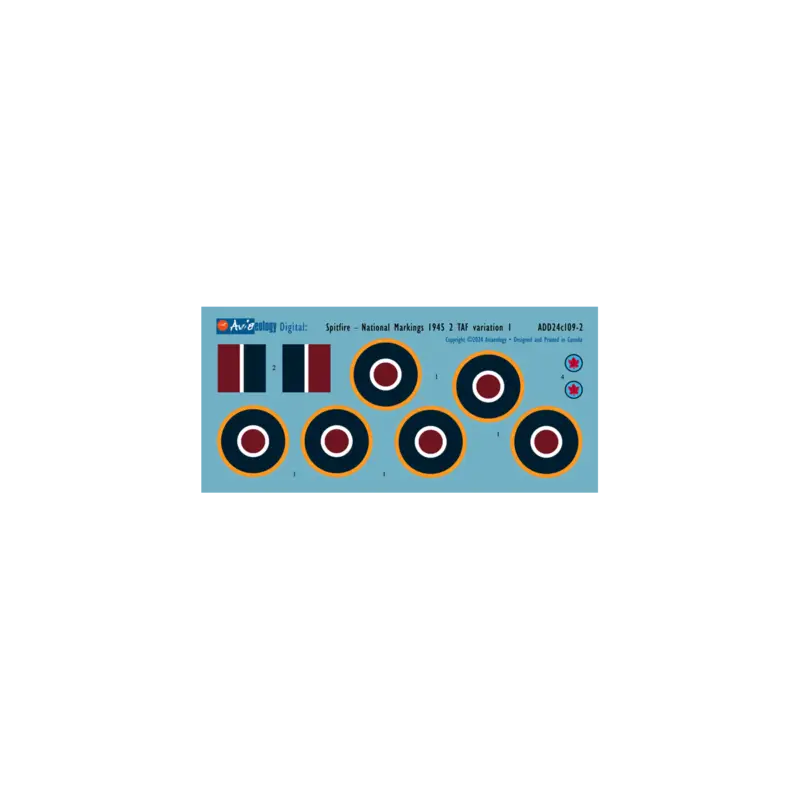 Supermarine Spitfire National Markings – Standard (w/ Type B upper wing roundels) Laatste Kans