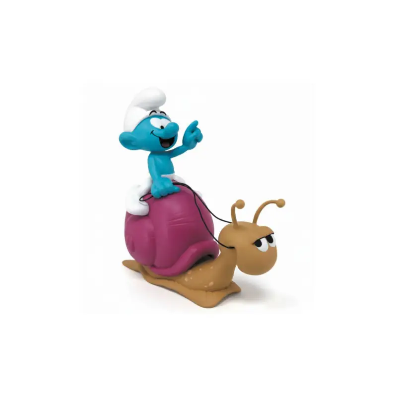 Finale Uitverkoop THE SMURFS - Smurf riding a snail - PVC money box 19cm