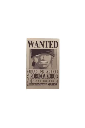 One Piece Poster 3D Wanted Zoro Egghead 38X58cm Express Levering