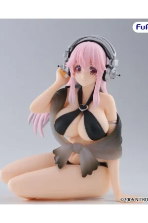 Nu Kopen Super Sonico Figure Noodle Stopper Super Sonico Swimsuit Black Color Ver. 10cm Figuurtje