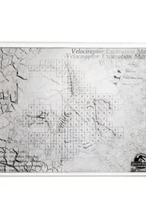 Jurassic Park 3 Velociraptor Excavation Map 27 cm Weekendaanbieding